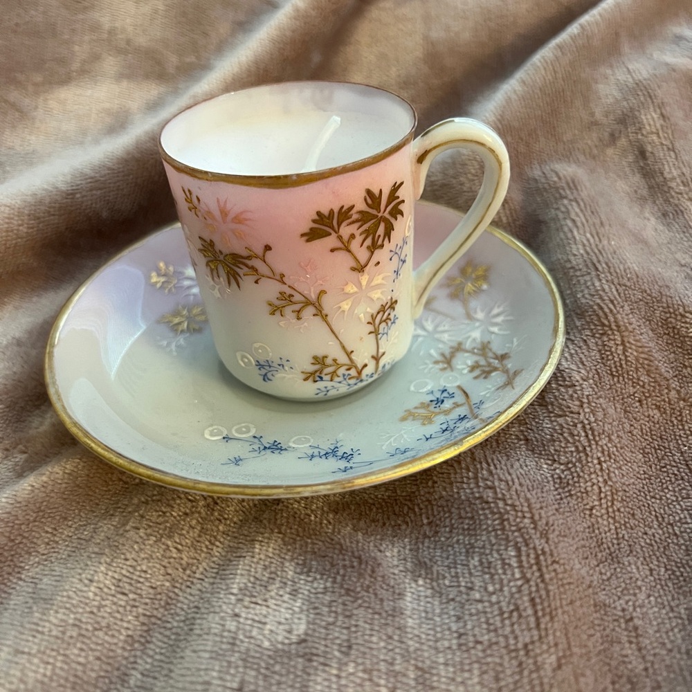 Homemade Candle Teacup and Saucer Set